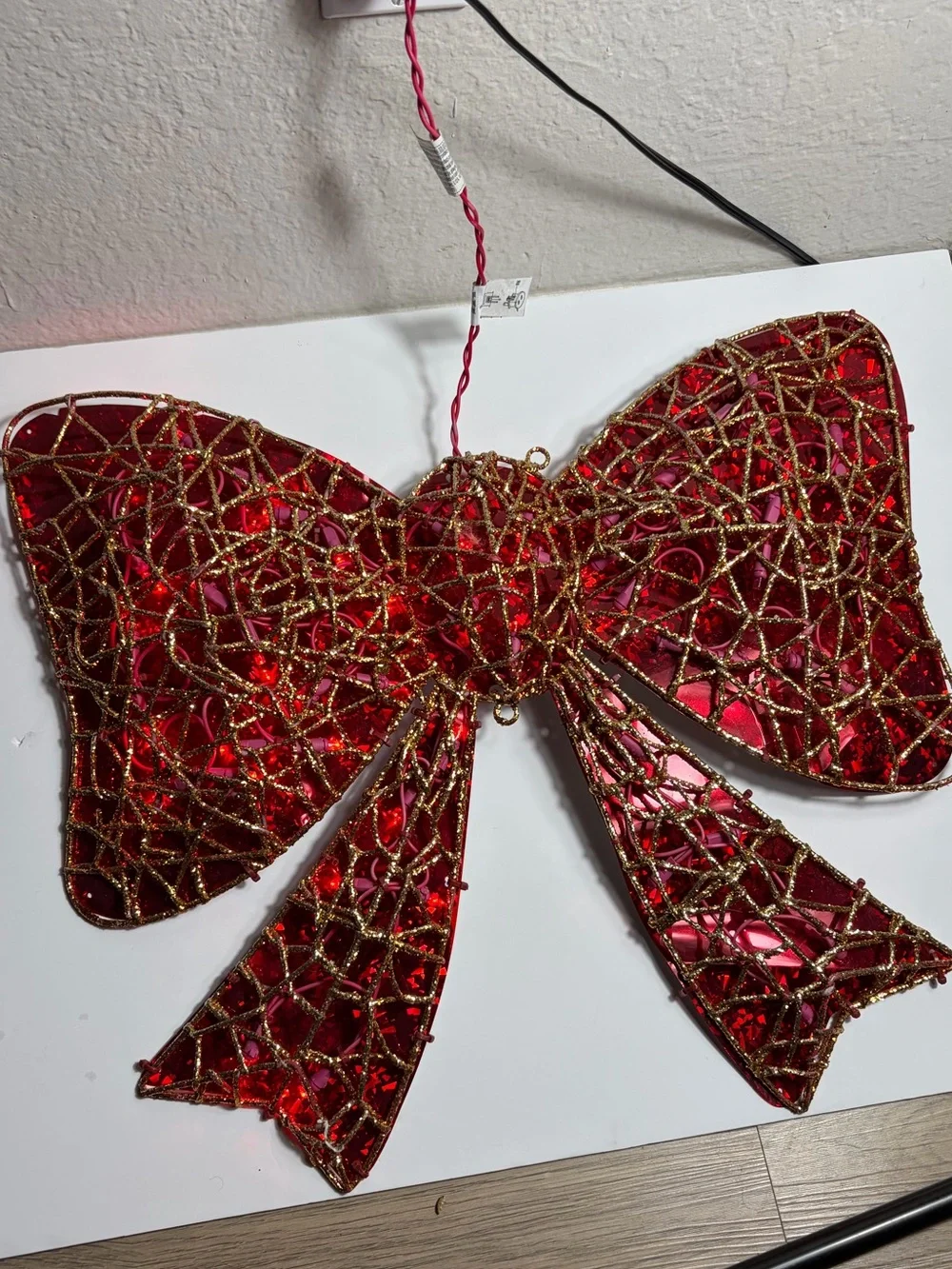 Christmas ⚜️♥️⚜️ Bow Pre Lit Good Condition
